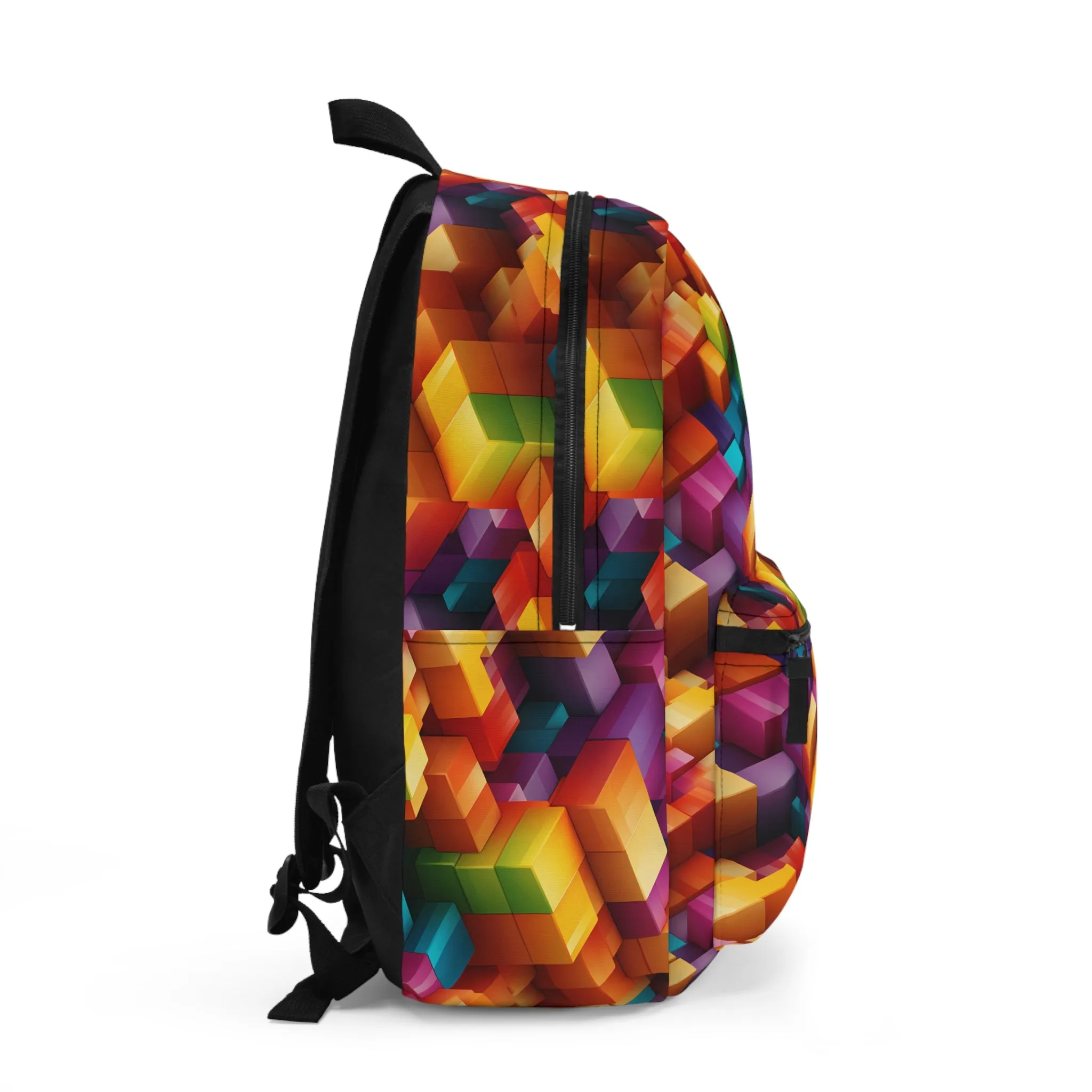 Colorful Geometric Blocks Backpack