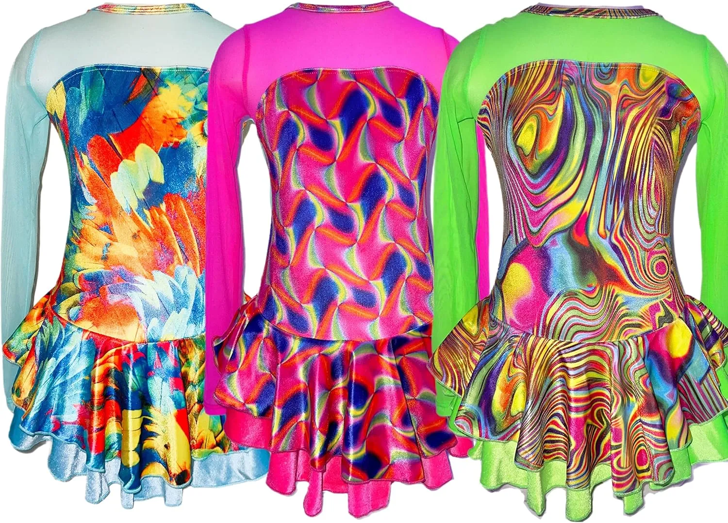 Colorful Velvet Ice Skating Dress