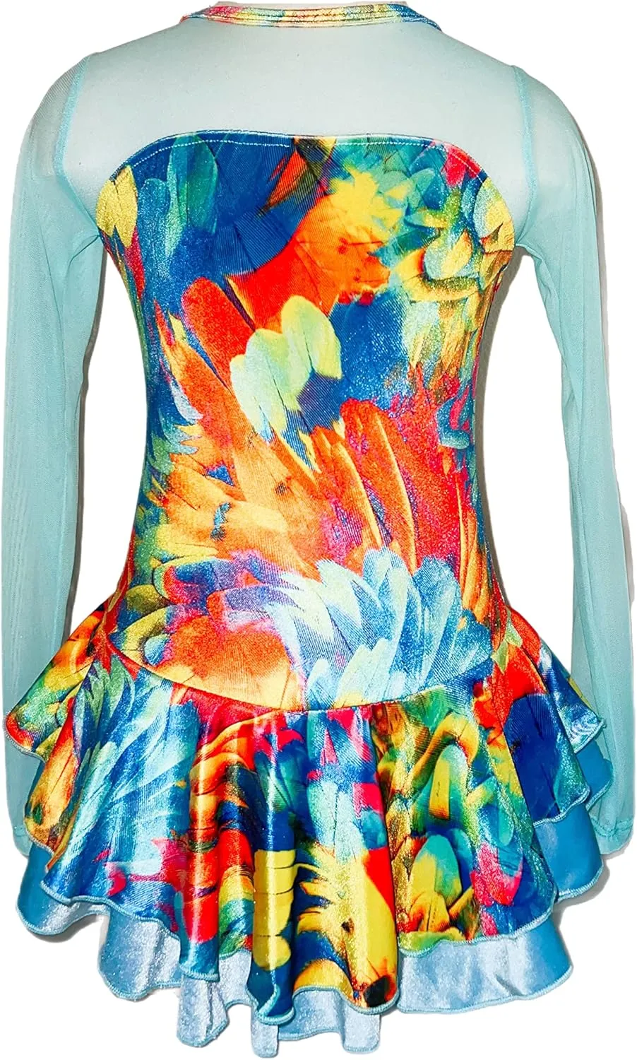 Colorful Velvet Ice Skating Dress
