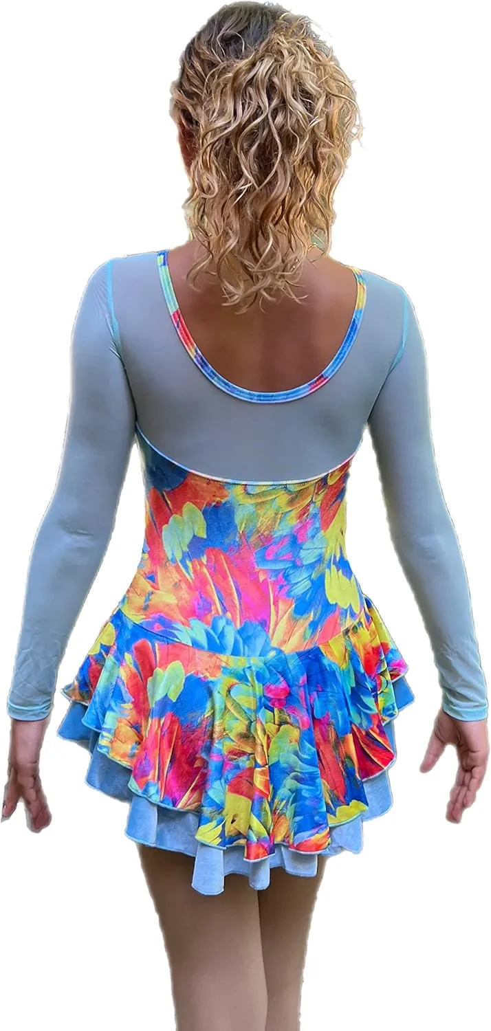 Colorful Velvet Ice Skating Dress