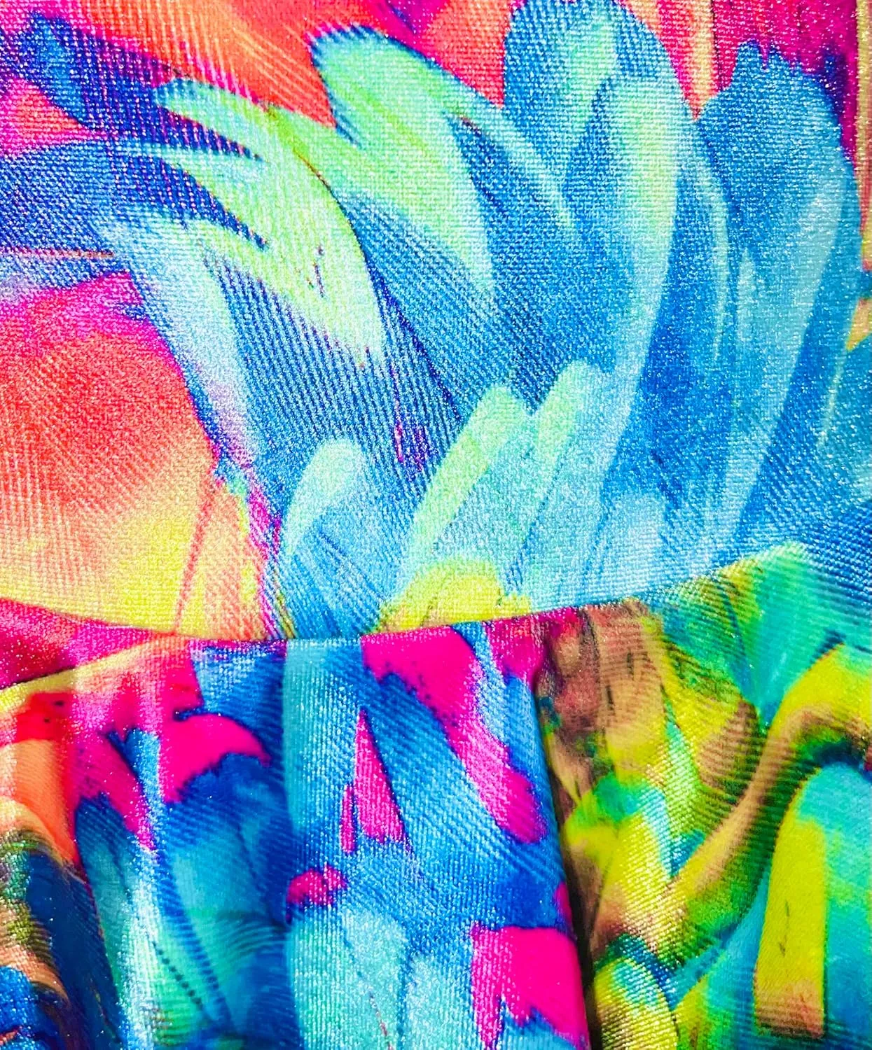 Colorful Velvet Ice Skating Dress
