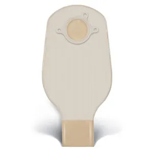 ConvaTec 404027 Natura 12" Two-Piece Drainable Pouch with 2-Sided Comfort Panel, Tail Clip, Opaque, 1-3/4" Flange, Pack of 20