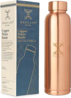 Copper Water Bottle A Handmade Ayurvedic Enameled Print Pure Copper Water Bottle For Drinking - Increase Your Water Consumption, and Experience Immediate Health Benefits 950ml