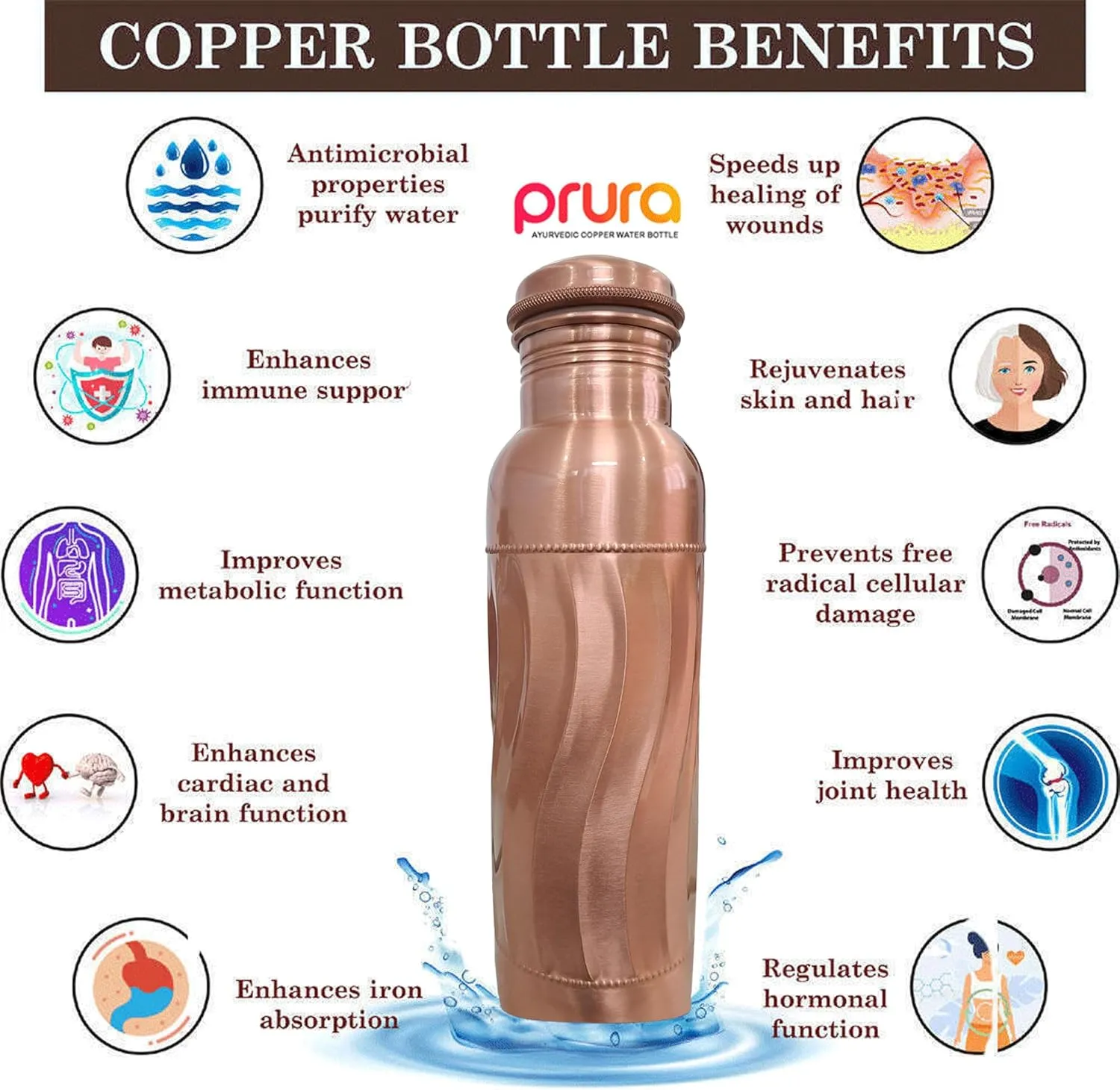 Copper Water Bottle A Leak Proof Ayurvedic Pure Copper Vessel