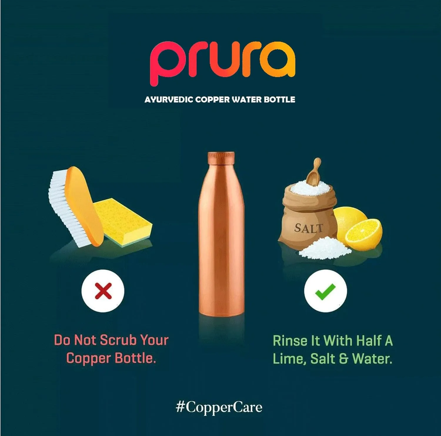 Copper Water Bottle A Leak Proof Ayurvedic Pure Copper Vessel