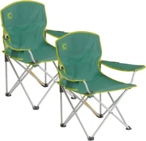 CORE Youth Quad Chair | Folding Chair with Cupholder for Indoor Home or Outdoor Camping | Perfect for Concert Seat, Sports, Beach, Travel & Picnic (Green)