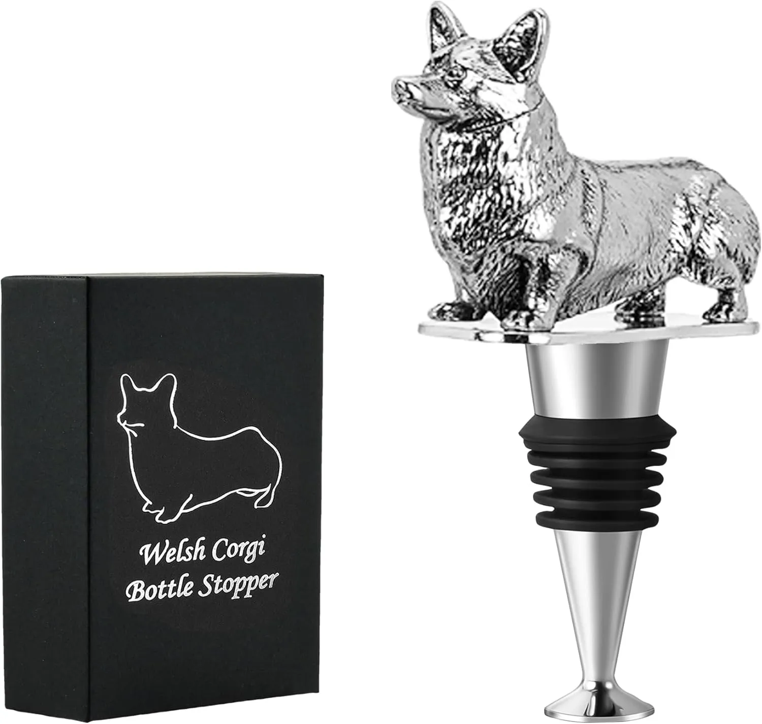 Corgi Dog Wine Bottle Stopper - Wine & Champagne Stopper Gift for Corgi Lovers