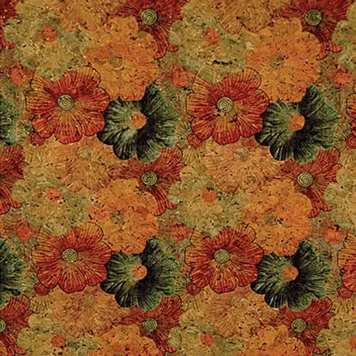 Cork Fabric 18x15" Flower Print BPC 1002 Belagio