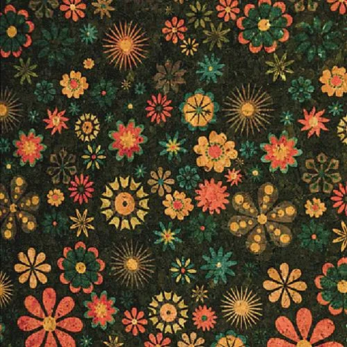 Cork Fabric 18x15" Small Flower BPC 1006