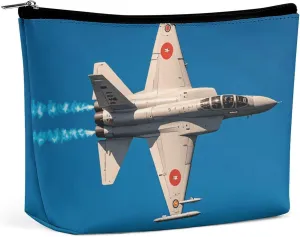 Cosmetic Bag Makeup Bags for Women Portable Makeup Bag Aircraft Fighter Jets Makeup Case Travel Toiletry Bag for Travel Accessories