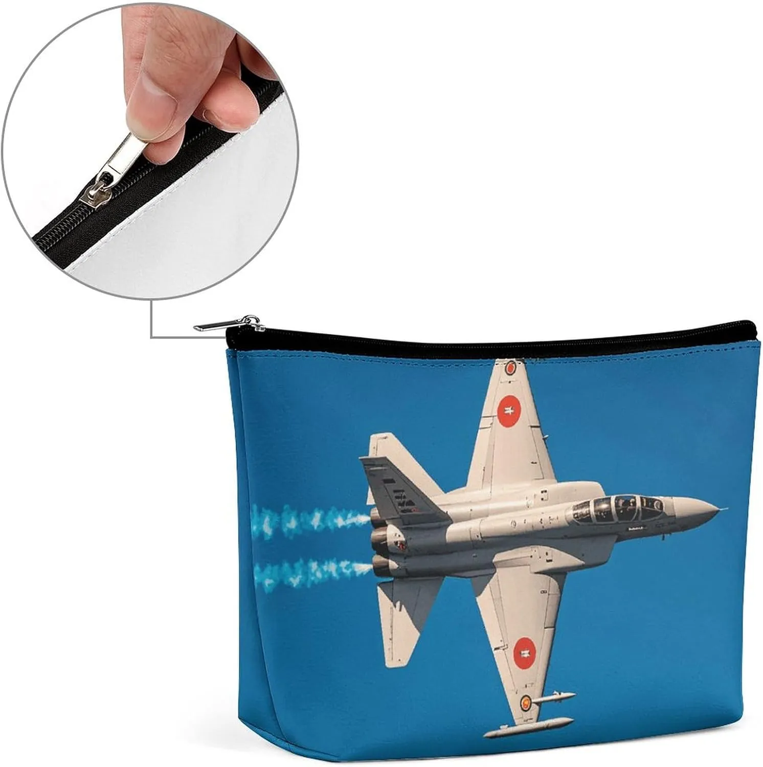 Cosmetic Bag Makeup Bags for Women Portable Makeup Bag Aircraft Fighter Jets Makeup Case Travel Toiletry Bag for Travel Accessories