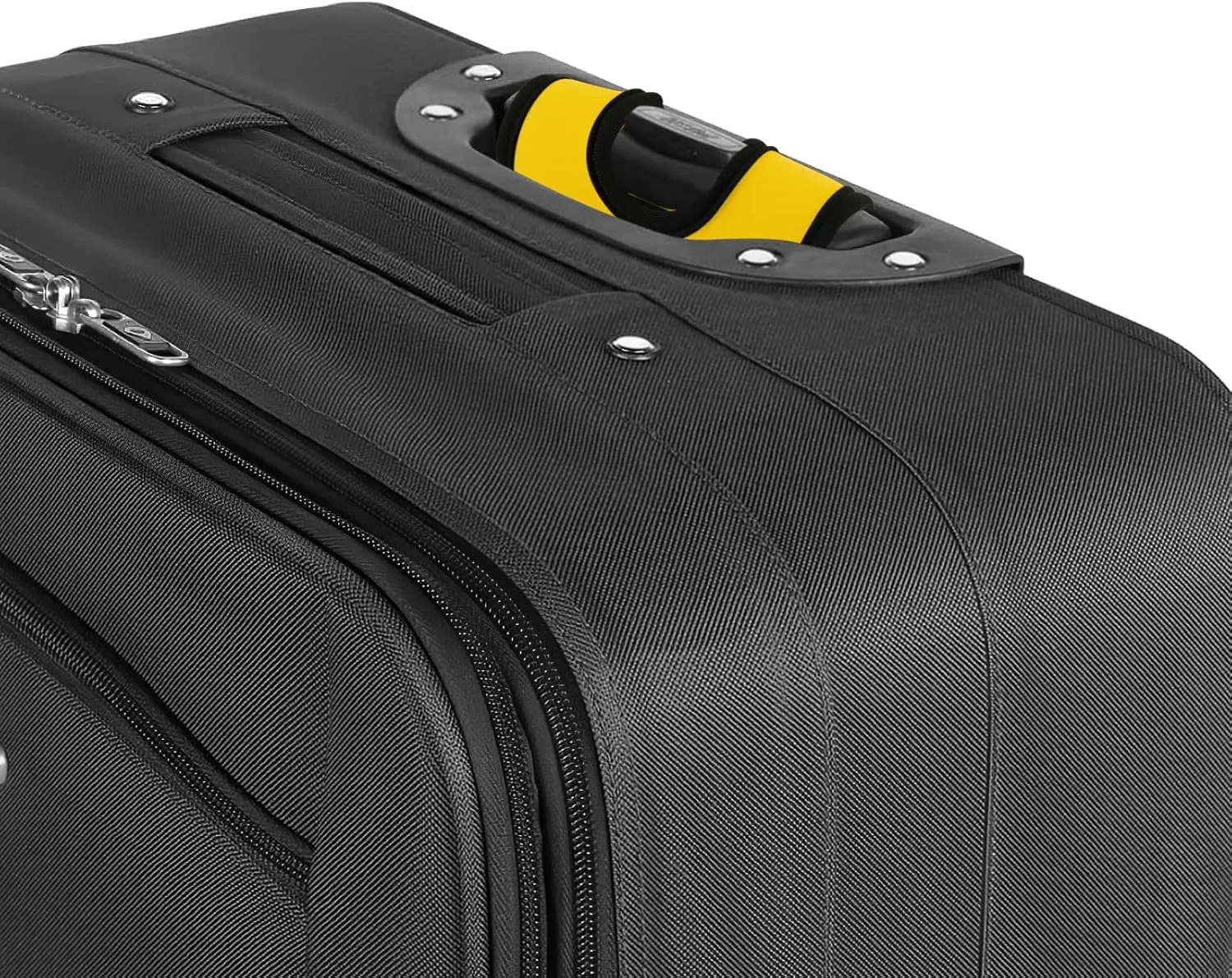 Cosmos 5 Pcs Neoprene Luggage Handle Wrap Soft Grip Handle Cover Luggage Identifier with Hollow Design for Push-Button Handle Trolley Handle and Travel Suitcase Trolley Case (Yellow)