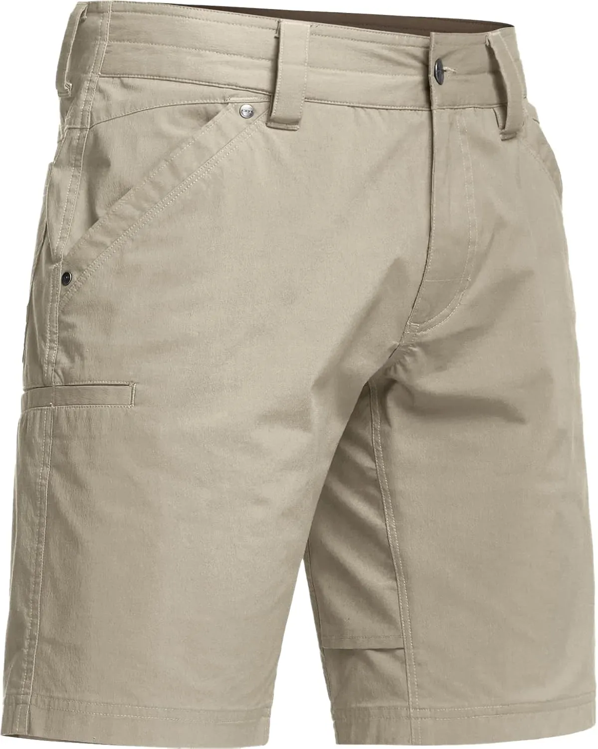 CQR Men's Stretch Utility Shorts, Lightweight Quick Dry Casual Shorts, Hiking Golf Cargo Shorts with Zipper Pockets