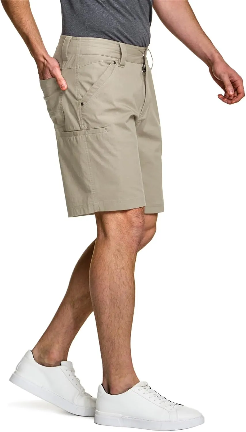 CQR Men's Stretch Utility Shorts, Lightweight Quick Dry Casual Shorts, Hiking Golf Cargo Shorts with Zipper Pockets