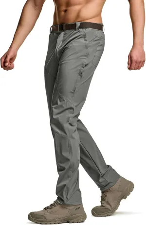 CQR Men's Vent Stretch Pants, Quick Dry Lightweight Casual Cargo Pants, Water Resistant Straight-Fit Utility Work Pants