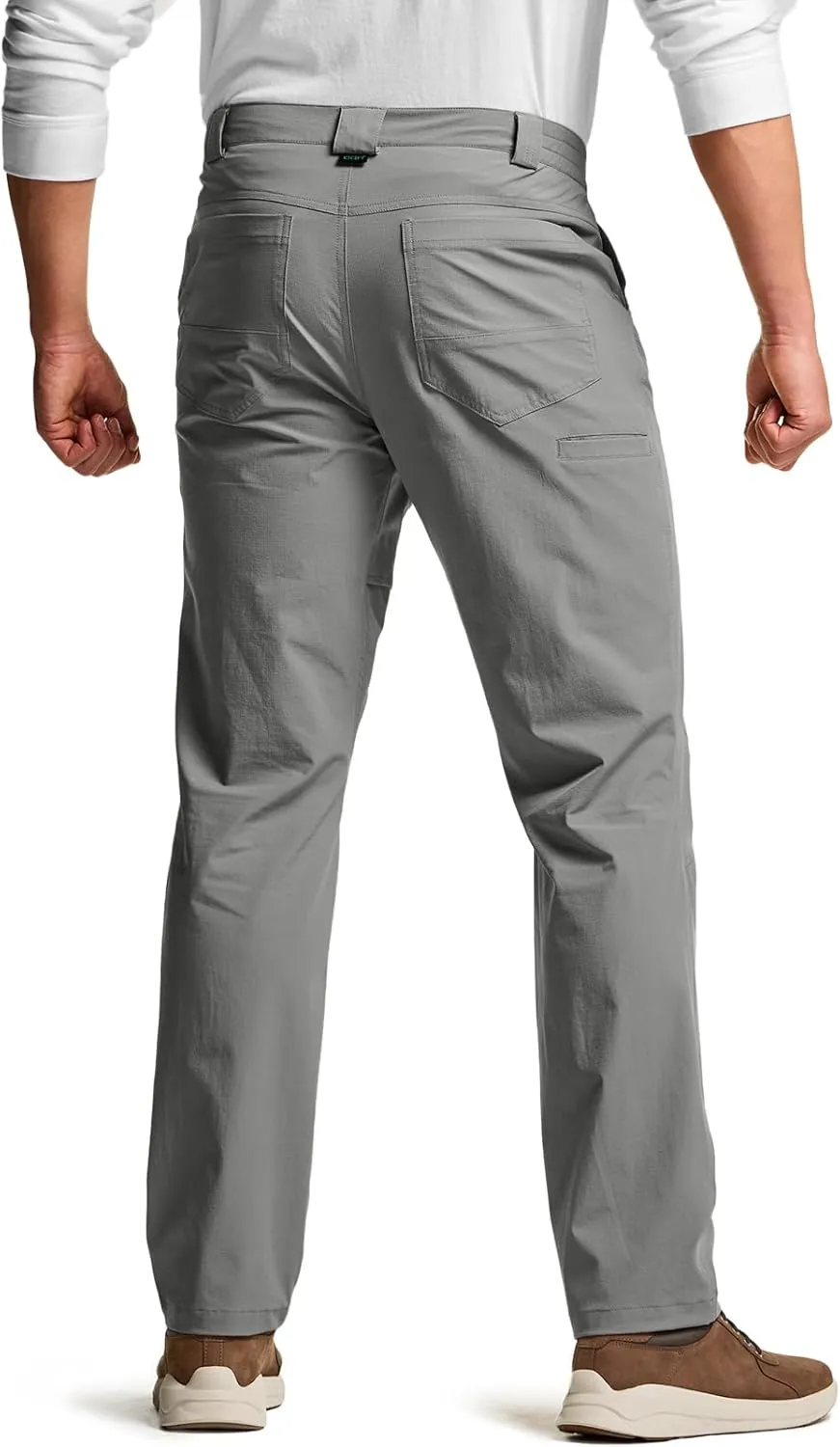 CQR Men's Vent Stretch Pants, Quick Dry Lightweight Casual Cargo Pants, Water Resistant Straight-Fit Utility Work Pants