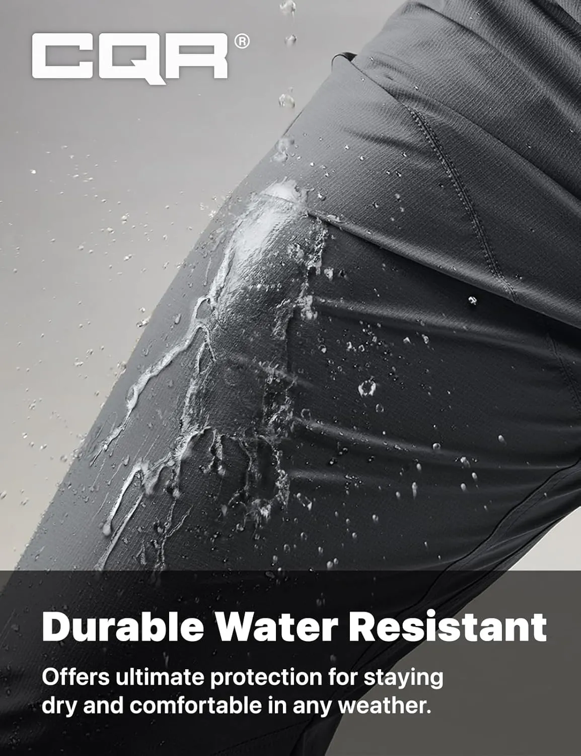 CQR Men's Vent Stretch Pants, Quick Dry Lightweight Casual Cargo Pants, Water Resistant Straight-Fit Utility Work Pants
