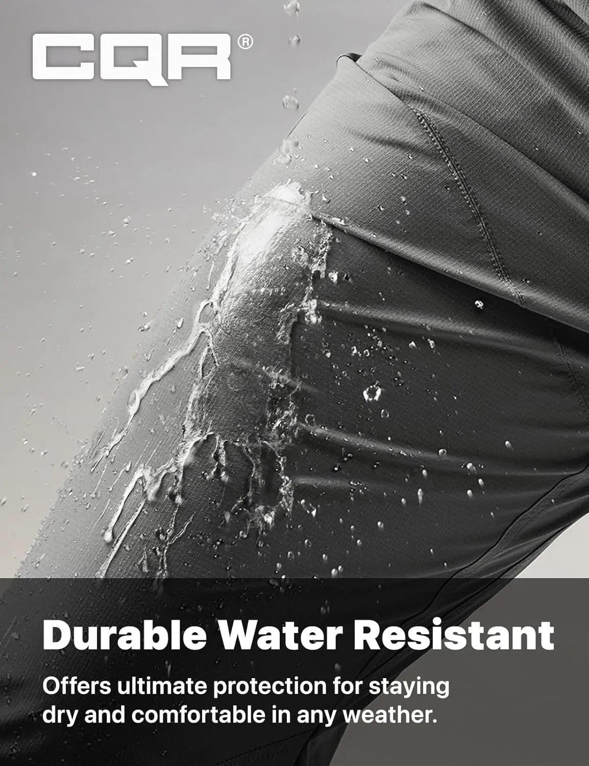 CQR Men's Vent Stretch Pants, Quick Dry Lightweight Casual Cargo Pants, Water Resistant Straight-Fit Utility Work Pants