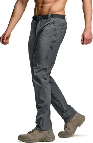 CQR Men's Vent Stretch Pants, Quick Dry Lightweight Casual Cargo Pants, Water Resistant Straight-Fit Utility Work Pants