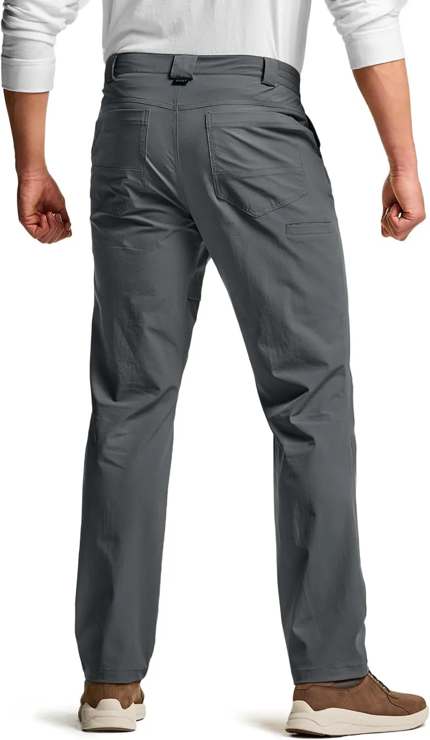 CQR Men's Vent Stretch Pants, Quick Dry Lightweight Casual Cargo Pants, Water Resistant Straight-Fit Utility Work Pants