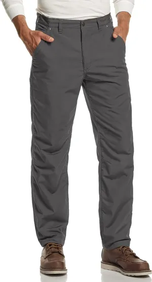 CQR Men's Winter Fleece Lined Pants, Water-Resistant Outdoor Stretch Work Pants, Windproof Casual Pants with Pockets