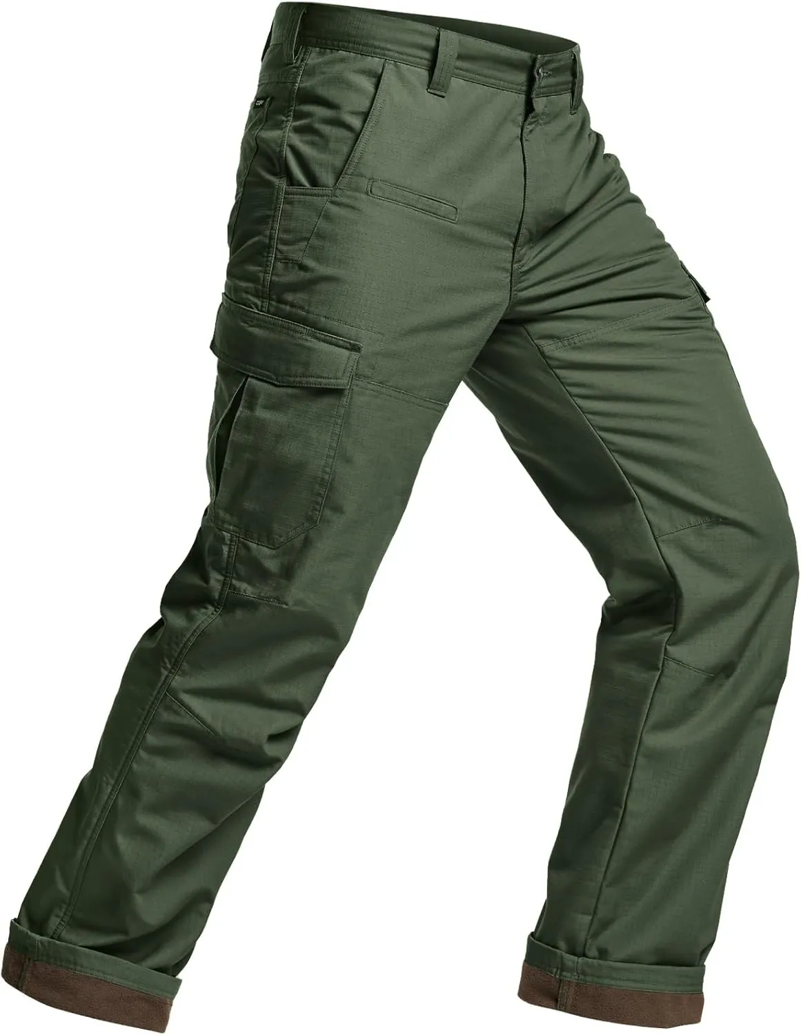 CQR Men's Winter Tactical Cargo Pants, Thermal Fleece Lined Outdoor Snow Ski Hiking Work