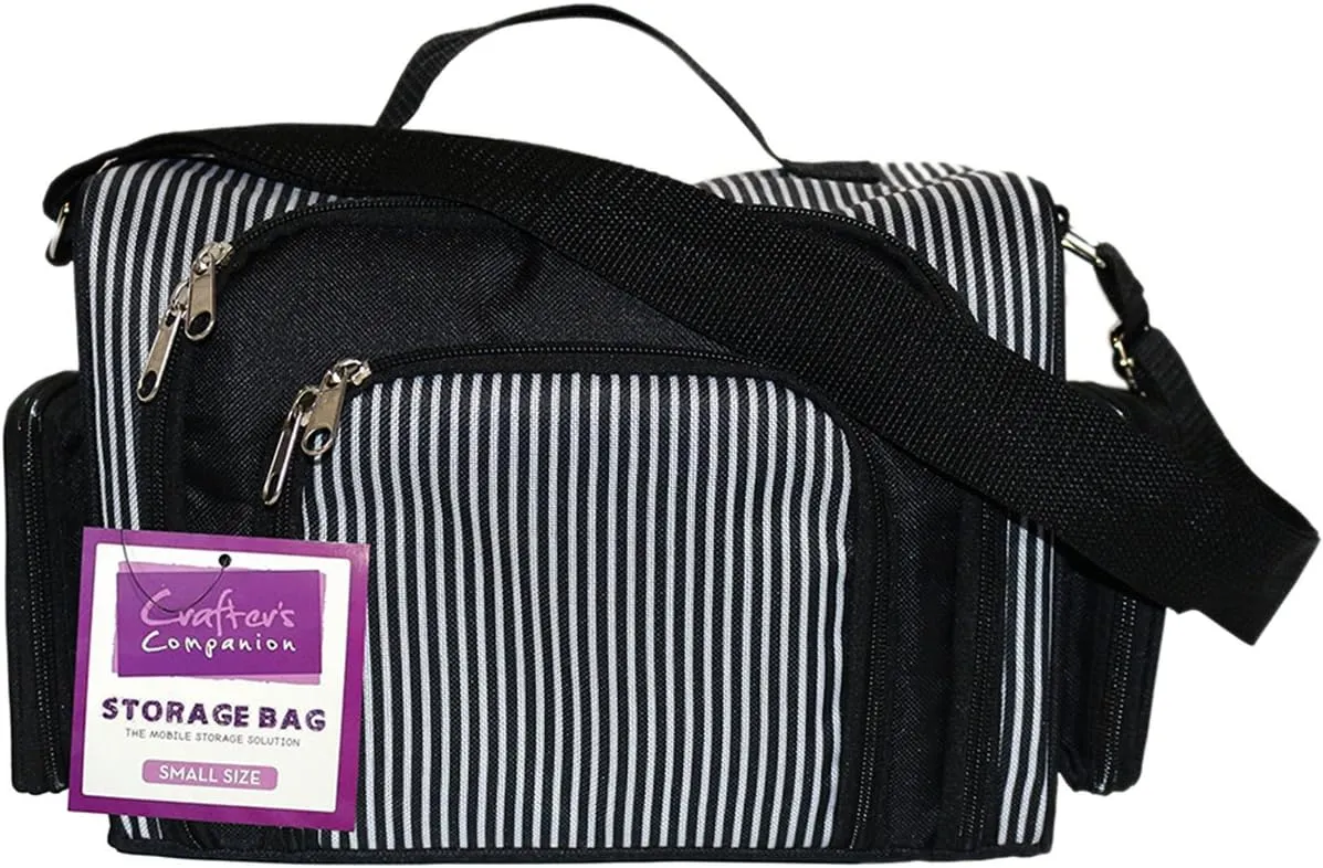 Crafter's Companion Small Storage Travel Bag, Black/White