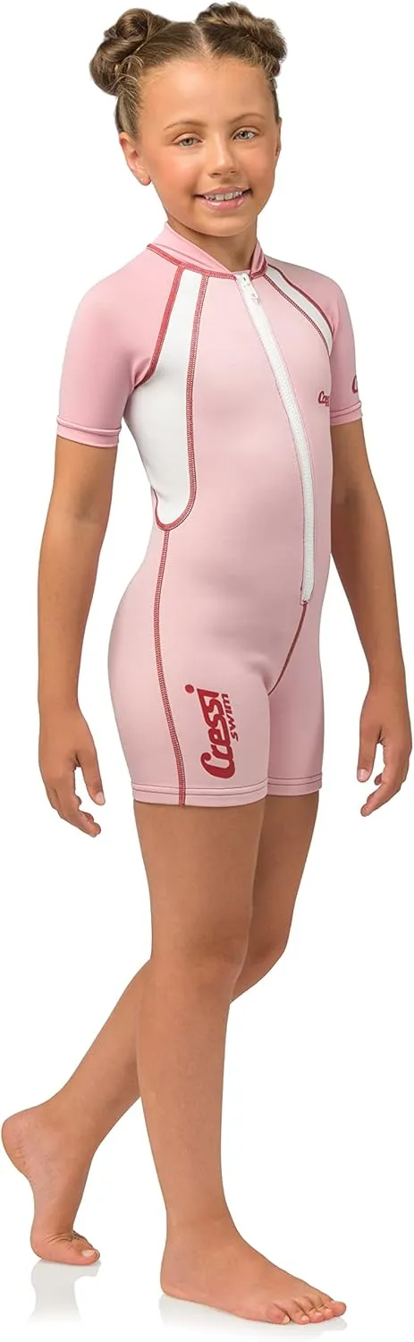 Cressi Kids Short Sleeve Swimsuit in Neoprene 1.5mm for Boys and Girls aged 2 to 10 year - Kids Swimsuit: designed in Italy