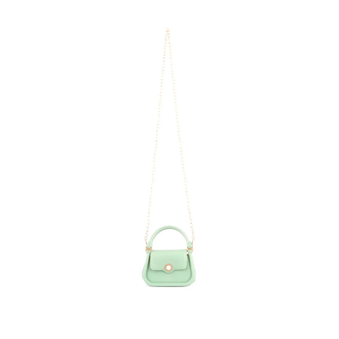 Croc Textured Mini Handbag in Mint