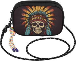 Crossbody Bag Colorful Skull Chief for Women Cell Phone Purses Women's Small Shoulder Handbags Wallet Purse with Strap