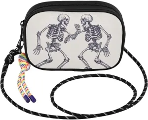 Crossbody Bag Couple Skeletons Dancing for Women Cell Phone Purses Women's Small Shoulder Handbags Wallet Purse with Strap