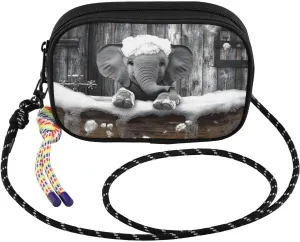 Crossbody Bag Elephant Bathtub Cute for Women Cell Phone Purses Women's Small Shoulder Handbags Wallet Purse with Strap