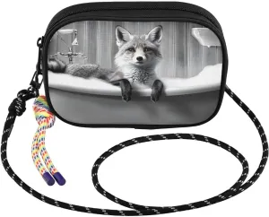 Crossbody Bag Fox Bathtub Funny for Women Cell Phone Purses Women's Small Shoulder Handbags Wallet Purse with Strap