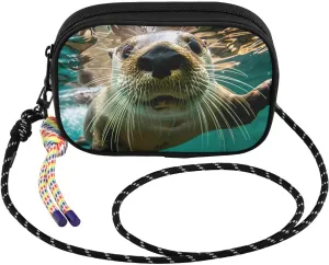 Crossbody Bag Otter Swim Underwater for Women Cell Phone Purses Women's Small Shoulder Handbags Wallet Purse with Strap