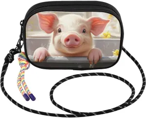 Crossbody Bag Pig Bathtub Cute for Women Cell Phone Purses Women's Small Shoulder Handbags Wallet Purse with Strap