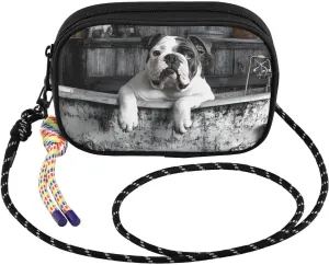 Crossbody Bag Pug Bathtub for Women Cell Phone Purses Women's Small Shoulder Handbags Wallet Purse with Strap