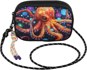 Crossbody Bag Sea Monster Colorful Abstruct for Women Cell Phone Purses Women's Small Shoulder Handbags Wallet Purse with Strap