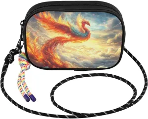 Crossbody Bags for Women Phoenix Sky Cloud Cell Phone Purses Women's Shoulder Handbag Wallet Purse with Rope Pendant