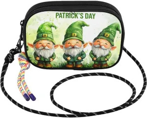 Crossbody Bags for Women Stpatricks Day Gnome Clover Cell Phone Purses Women's Shoulder Handbag Wallet Purse with Rope Pendant