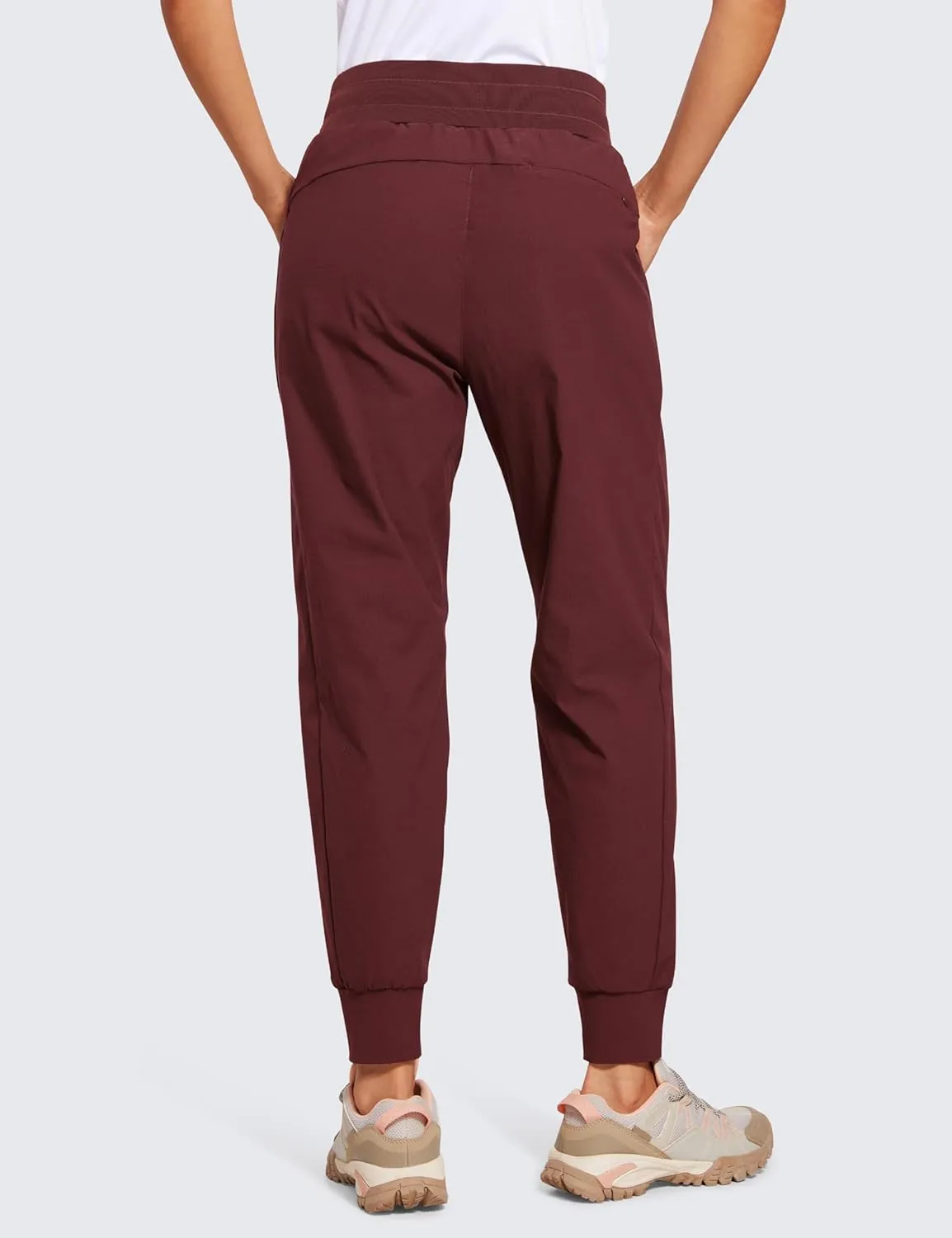 CRZ YOGA Athletic High Waisted Joggers for Women 27.5" - Lightweight Workout Travel Casual Outdoor Hiking Pants with Pockets