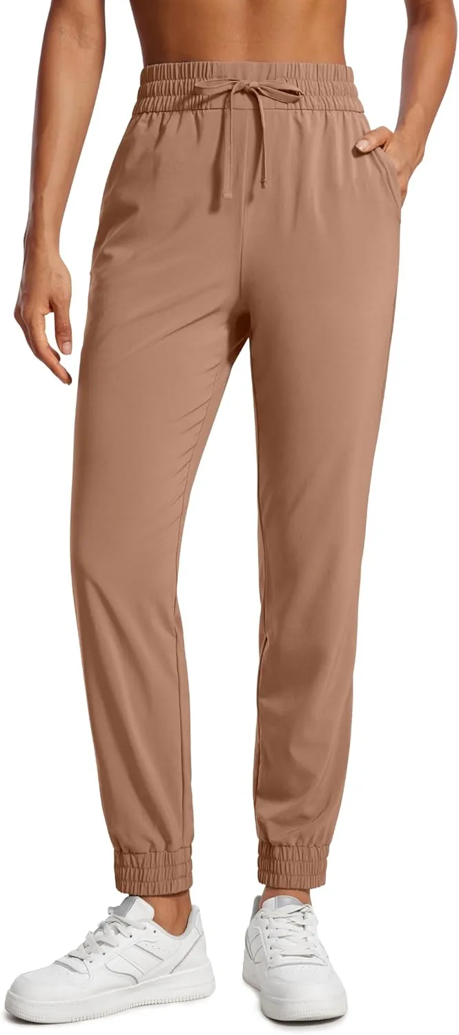 CRZ YOGA Lightweight Joggers for Women Workout Athletic Casual Lounge Travel Pants with Pockets Summer