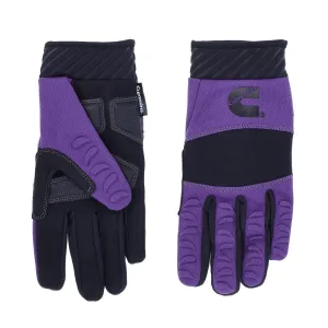 Cummins Womens Mechanic Glove - Anti-Vibration Anti-Abrasion Mechanics Work Gloves All Season All-Purpose, Purple, Medium