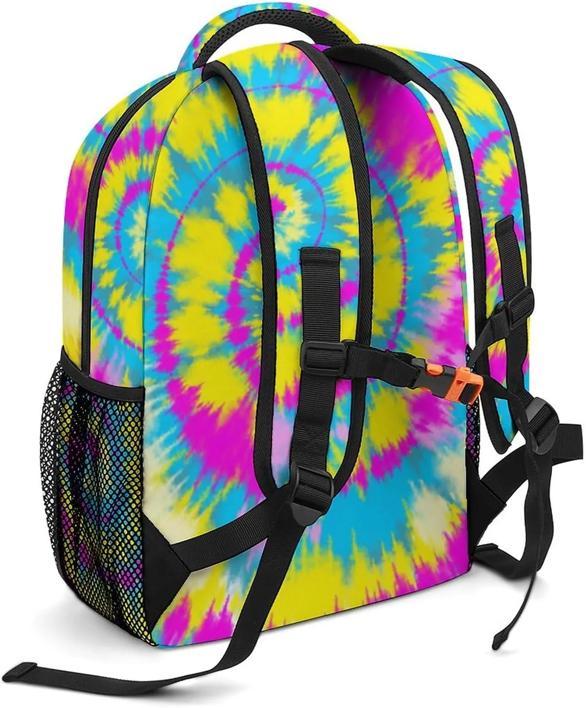 Custom Colorful Tie Dye Backpack for Kids Boys Girls Personalized Name Text Children Backpack School Bag Customized Daypack Schoolbag for Student Bookbag