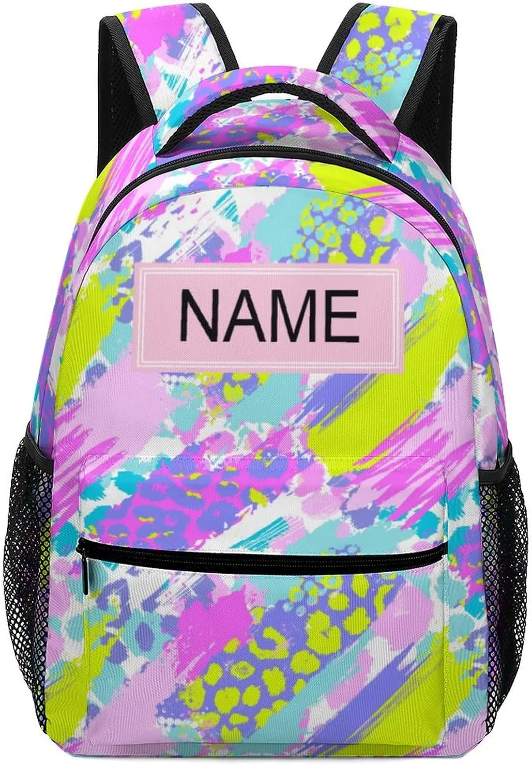 Custom Colorful Tie Dye Backpack Personalized Name Text Backpack Daypacks Customized BookBags School Bag for Student Boys Girls