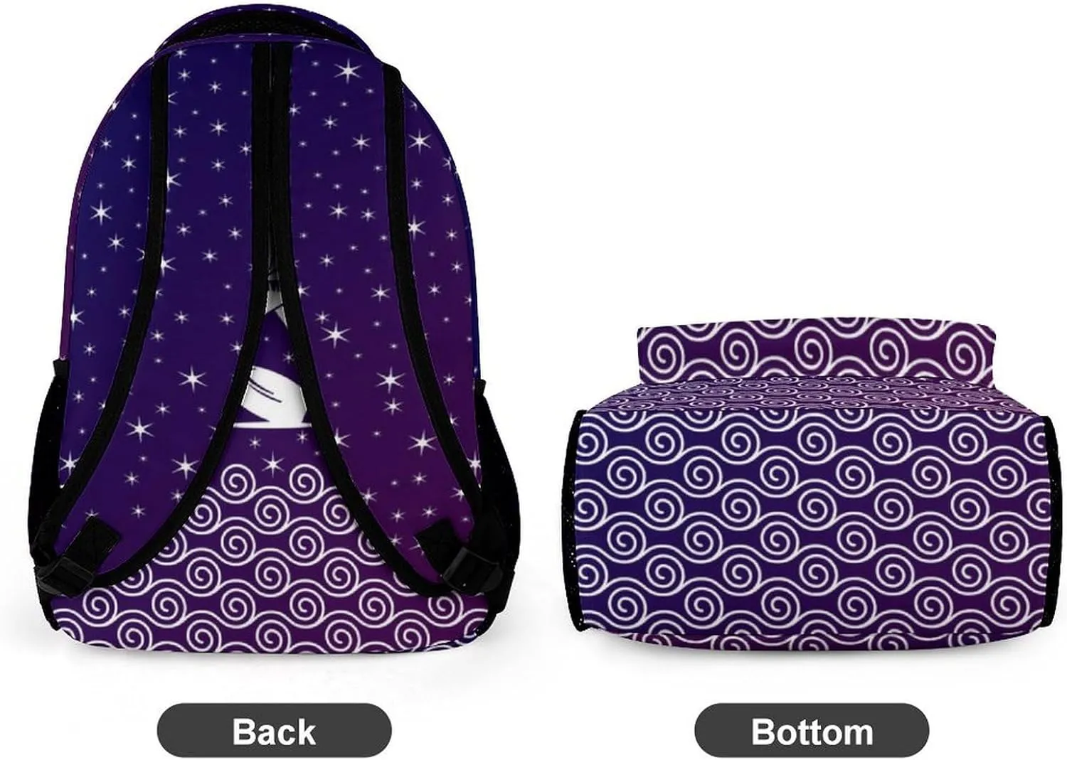 Custom Hockey Backpack for Kids Girls Boys School, 16 Inches Cool Hockey Ball Theme Bookbag, Adjustable, Lightweight, Large Capacity, Colorful Daily Casual Purple Backpacks