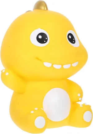 Cute Dinosaur Piggy Bank Unbreakable Vinyl Coin Bank for Adorable Cartoon Decor Space Saving Design for Desks Shelves Present for Birthdays Special Occasions