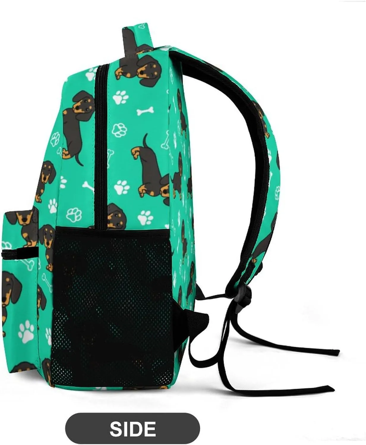 Dachshund Backpack for Kids Girls Boys School, 16 Inches Cute Dachshunds Dog Theme Bookbag, Adjustable, Lightweight, Large Capacity, Colorful Daily Casual Backpacks