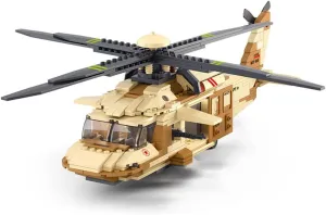 DAHONPA UH-60L Medium Utility Helicopter Black Hawk Military Army Airplane Building Bricks Set with 4 Figure, 439 Pieces Air-Force Build Blocks Toy, Gift for Kid and Adult.