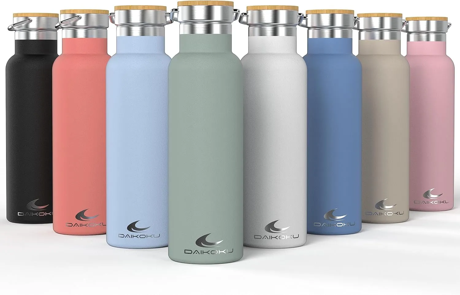 Daikoku Stainless Steel Water Bottle – 1L – Thermal Bottle – Cold 24 Hours and Hot Drinks 12 Hours – Water Bottle Leakproof – Double Walled BPA Free – Thermal Bottle – Beige