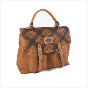 Dark Orange Cork Hand Bag